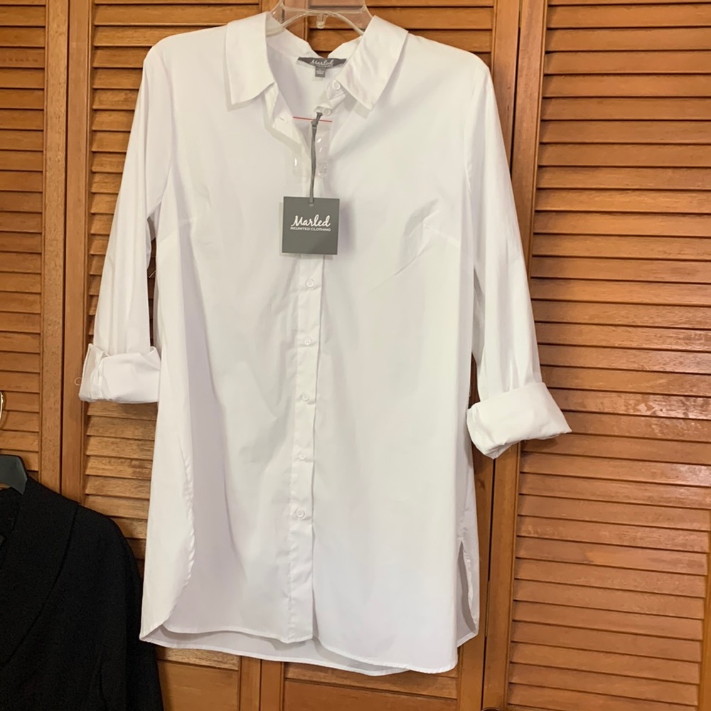 Marled white shirt